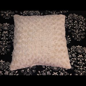 creme plush throw pillow